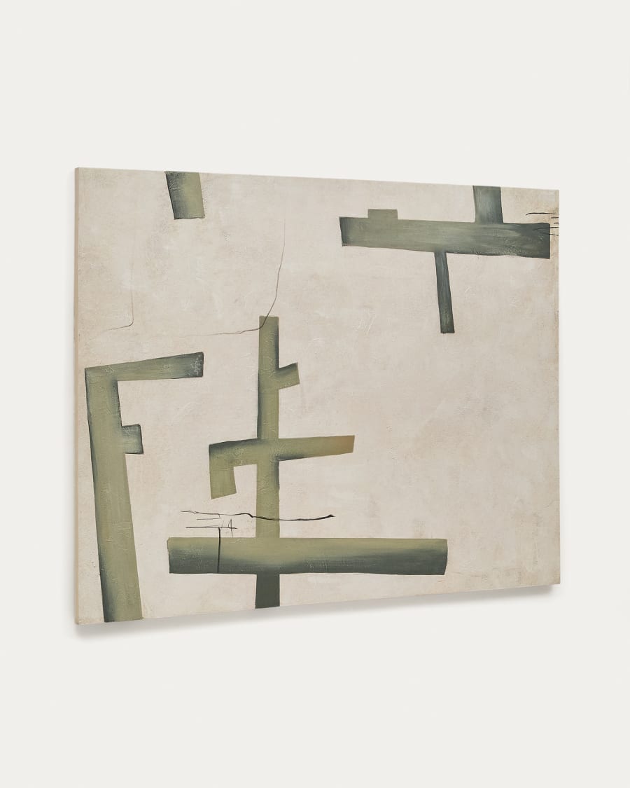 Fida, green abstract canvas, 180 x 140 cm