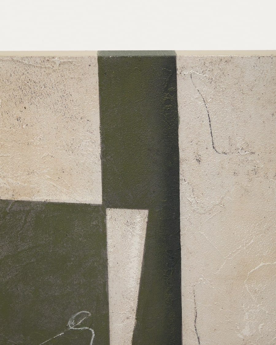 Fida, green abstract canvas, 118 x 94 cm