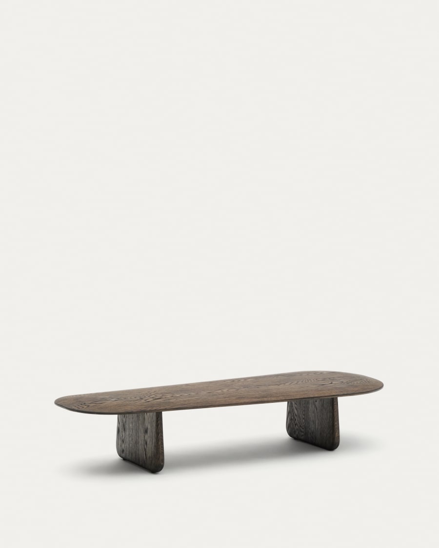 Pirita coffee table made from solid oak wood in a dark finish, 146 x 56.5 cm FSC 100%