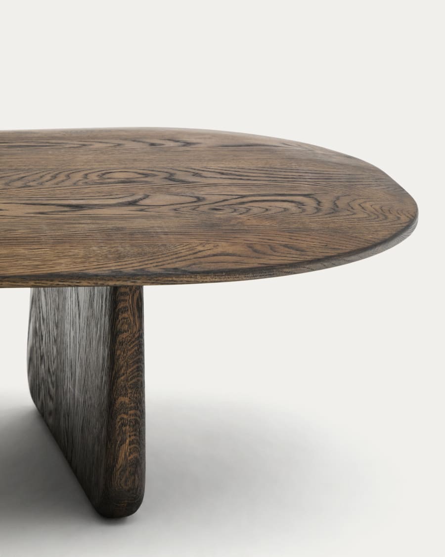 Pirita coffee table made from solid oak wood in a dark finish, 146 x 56.5 cm FSC 100%