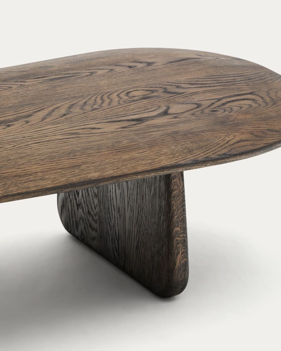 Pirita coffee table made from solid oak wood in a dark finish, 146 x 56.5 cm FSC 100%