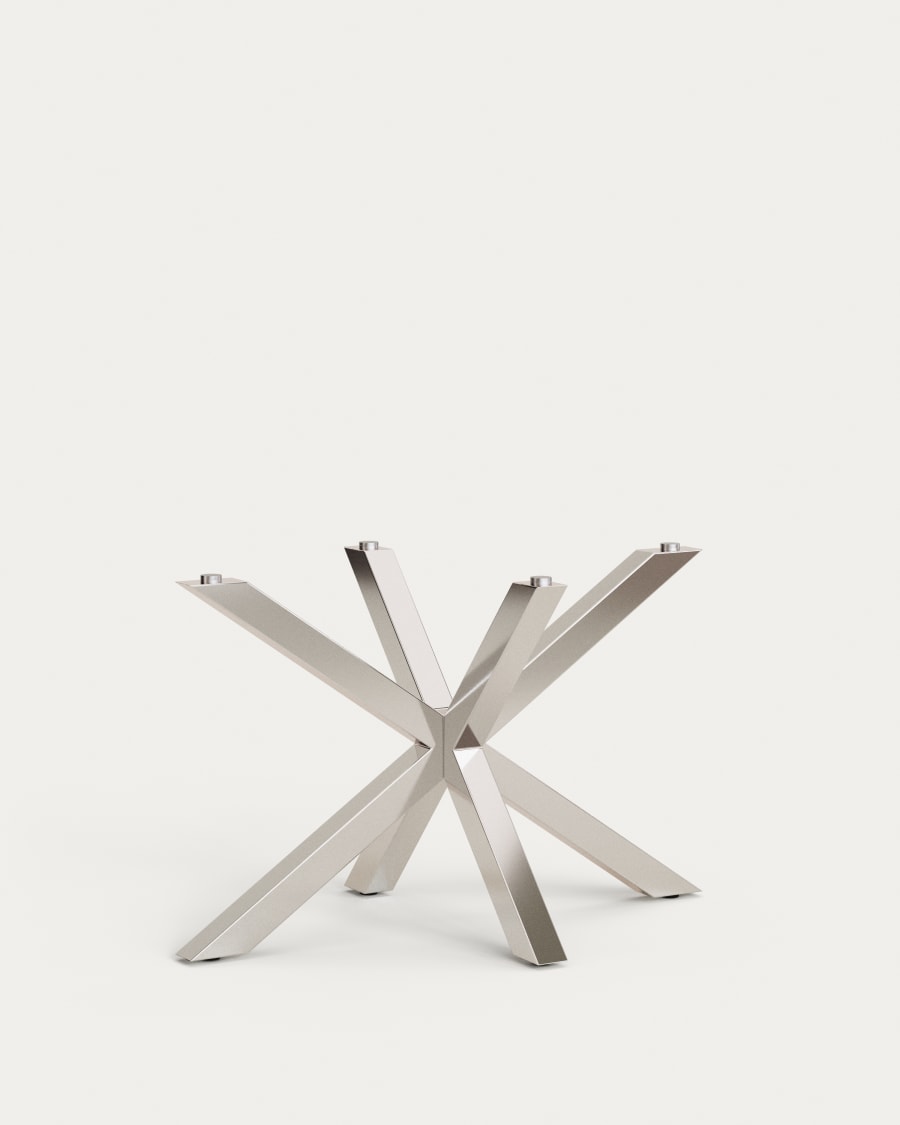 Pieds de table Argo en acier inoxydable pour plateau rectangulaire et ovale