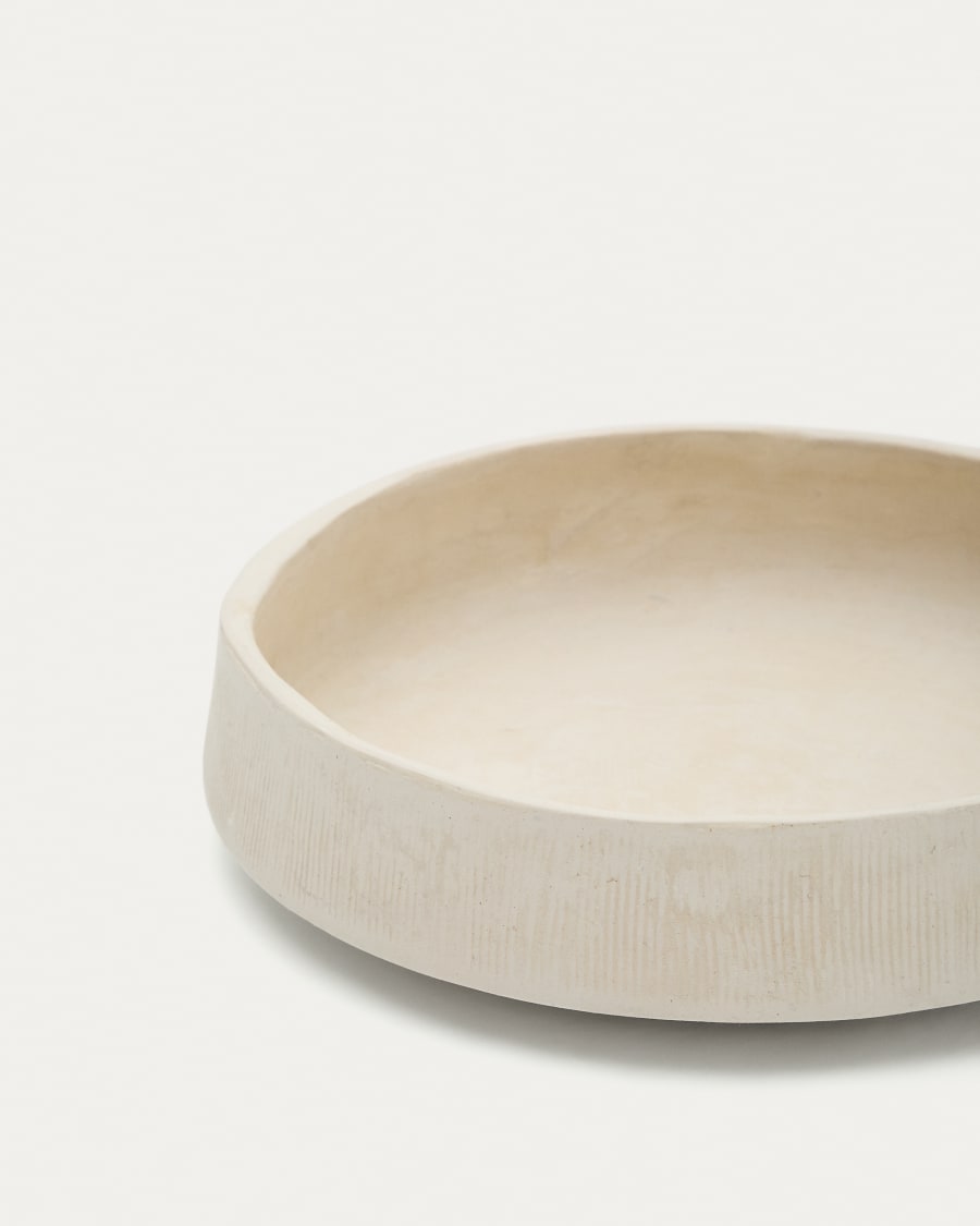 Anse white, papier mâché, decorative bowl, Ø30 cm