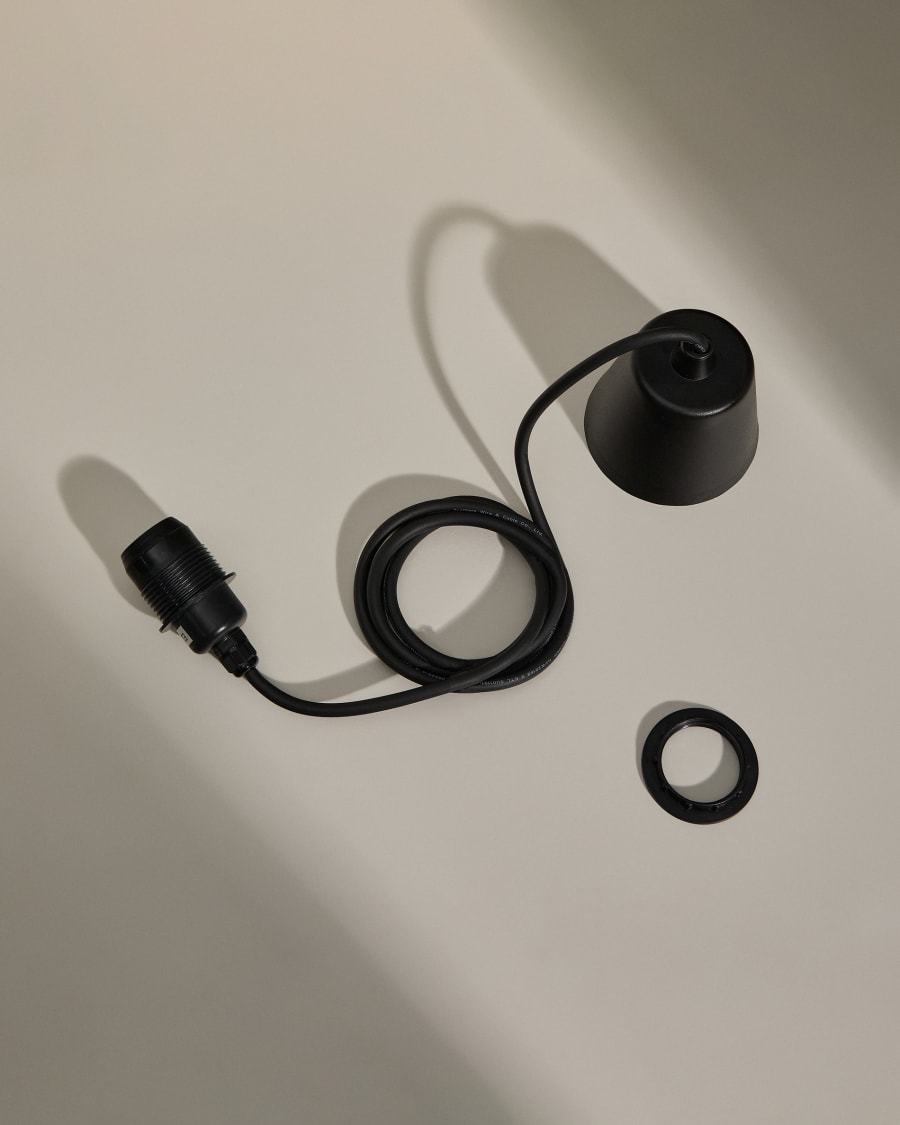 Albir black outdoor ceiling lamp mount