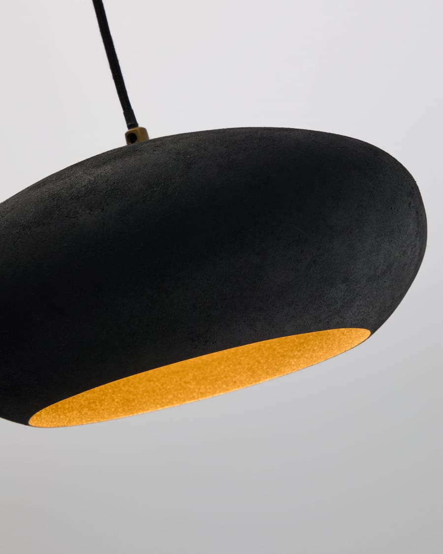 Deckenleuchte Inda aus Metall mit schwarzem Finish Ø 30 cm