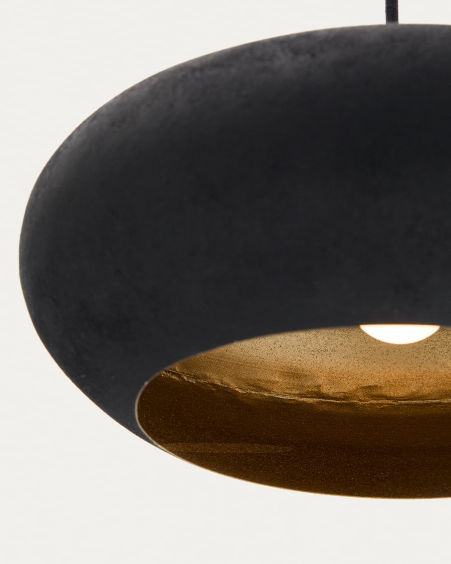 Deckenleuchte Inda aus Metall mit schwarzem Finish Ø 30 cm