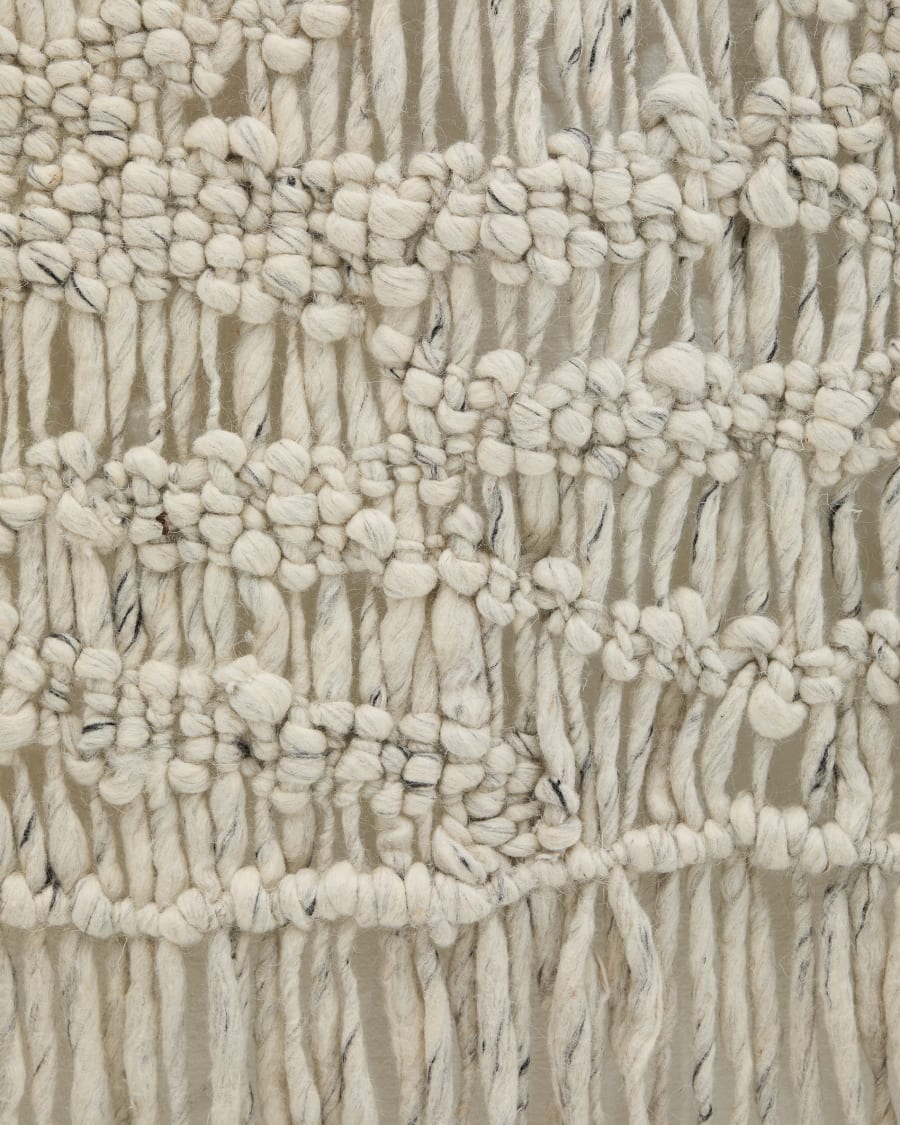 Wandteppich Fley aus Wolle grau 120 x 180 cm