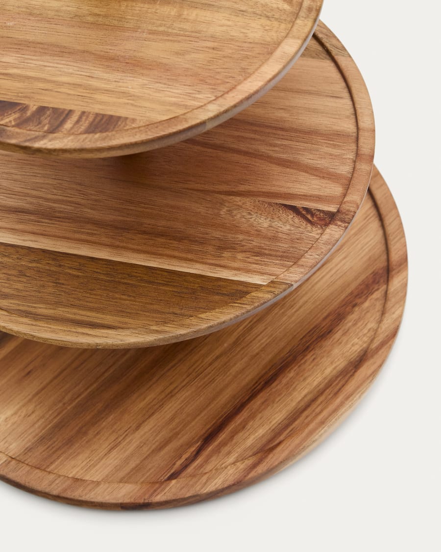 Teppa three-tier serving tray made of acacia wood FSC 100%