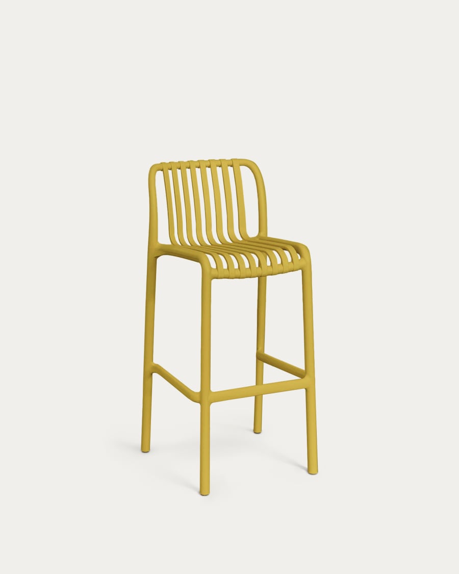 Isabellini stackable outdoor stool in yellow 75 cm