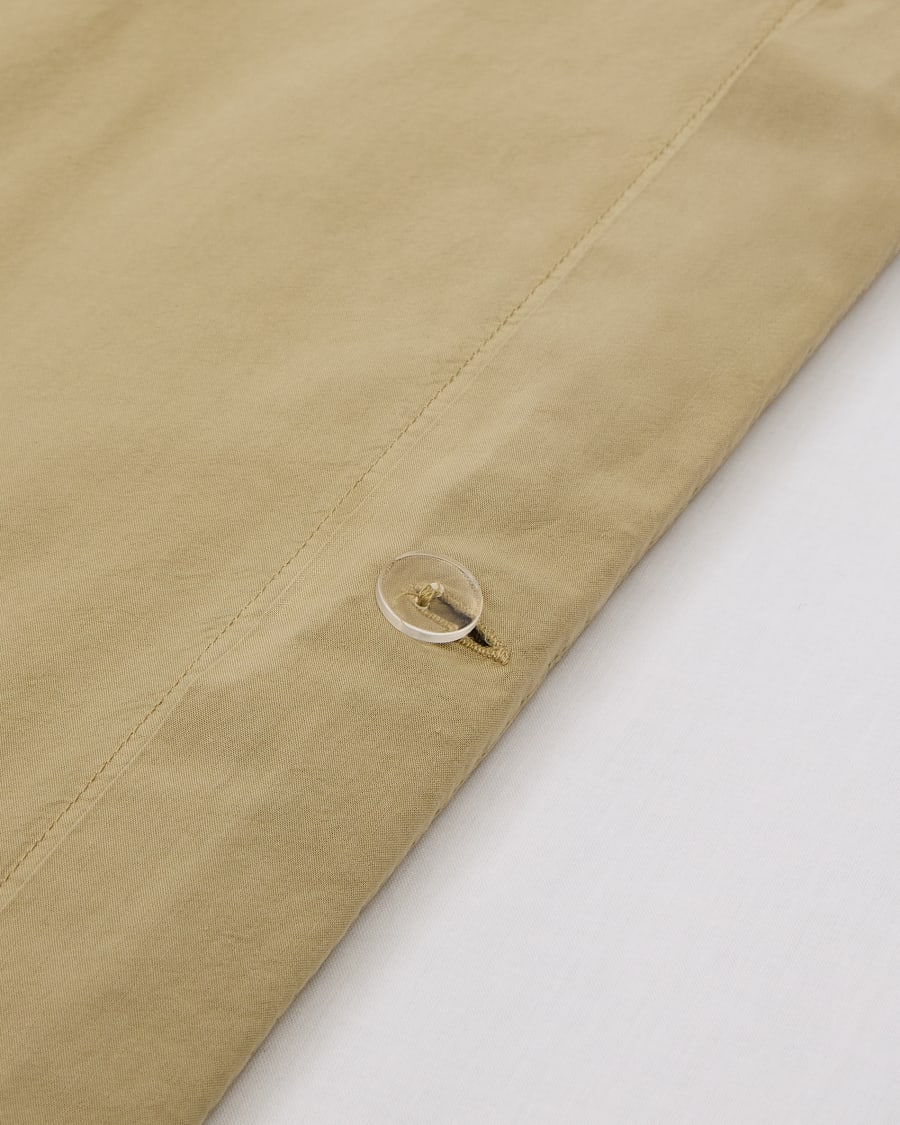 Set Sifinia Bezüge für Decke und Kopfkissen 100% Baumwollperkal Fransen grün Bett 90 cm