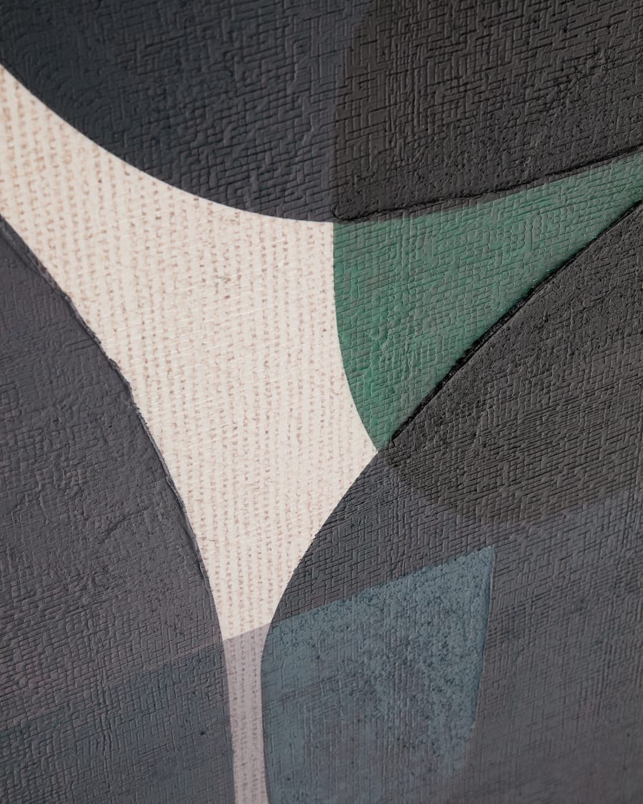 Nemsa blue and green abstract canvas, 100 x 80 cm