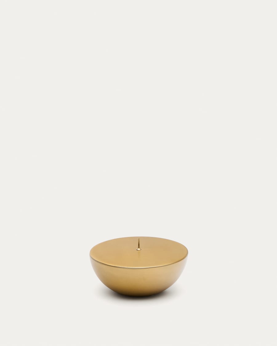 Quira small candle holder in gold-coloured stainless steel