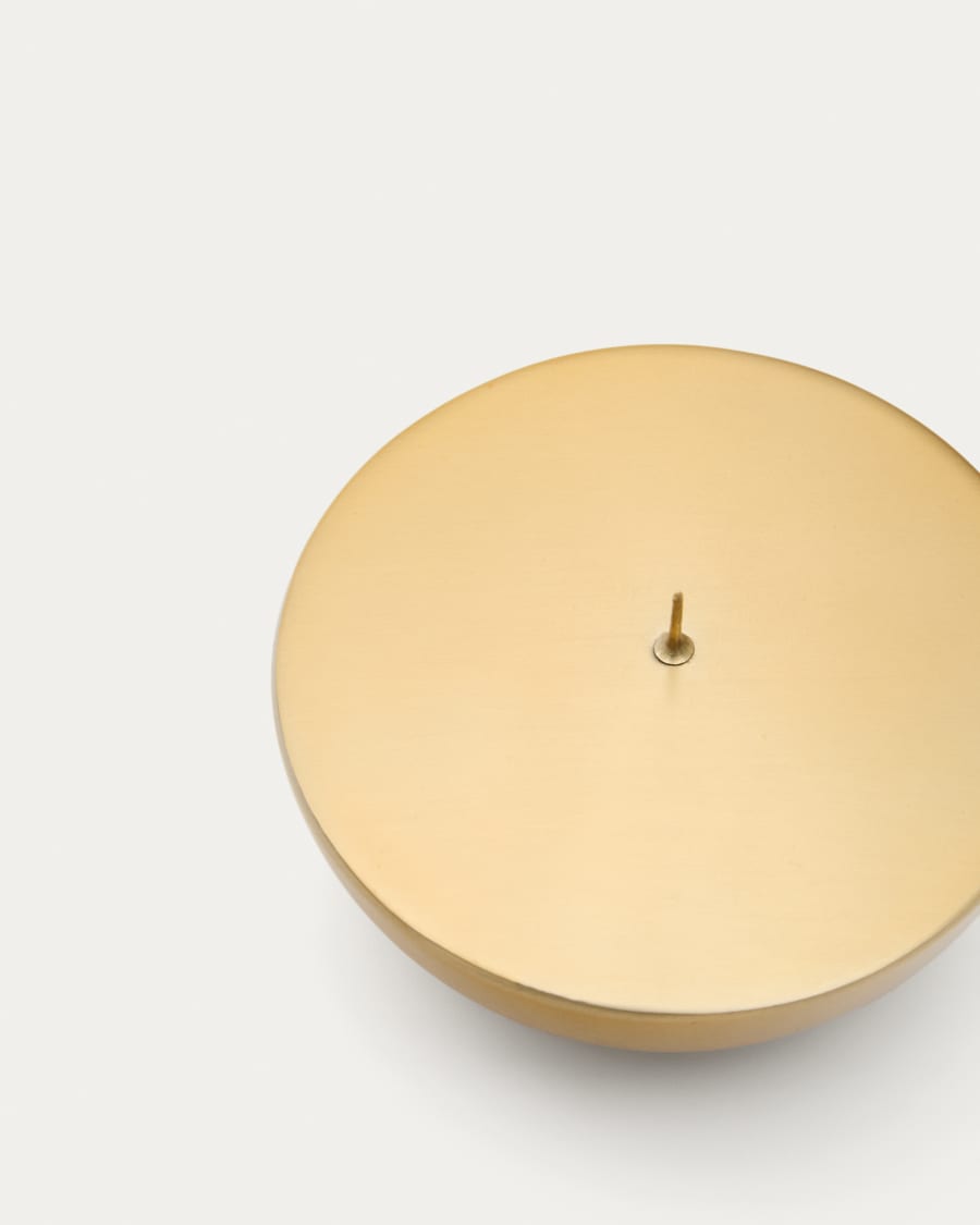 Quira small candle holder in gold-coloured stainless steel