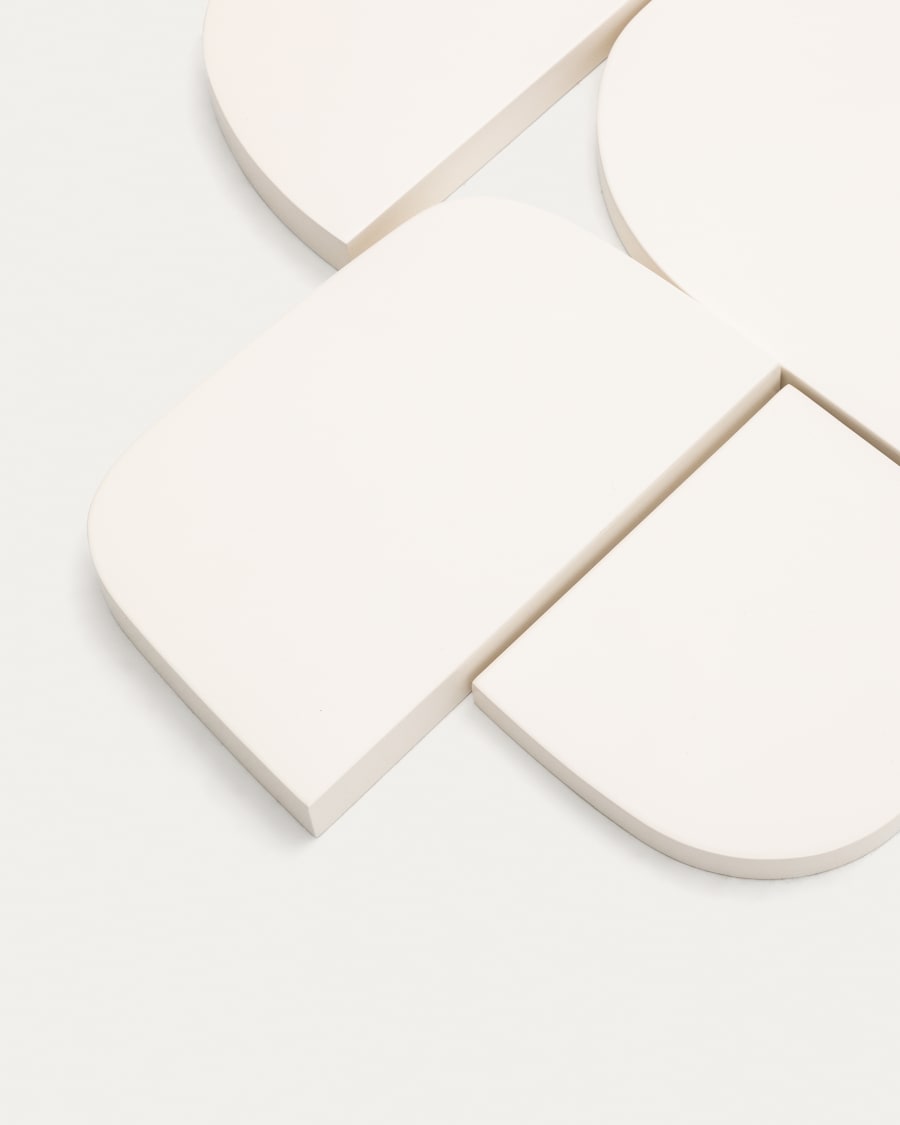 Danei white and red wall panel, 65 x 60 cm