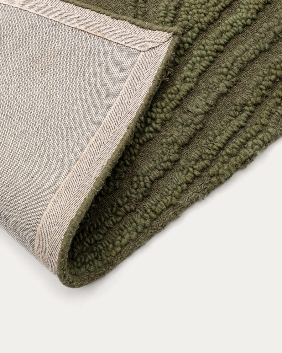 Veiza green wool rug, 160 x 230 cm