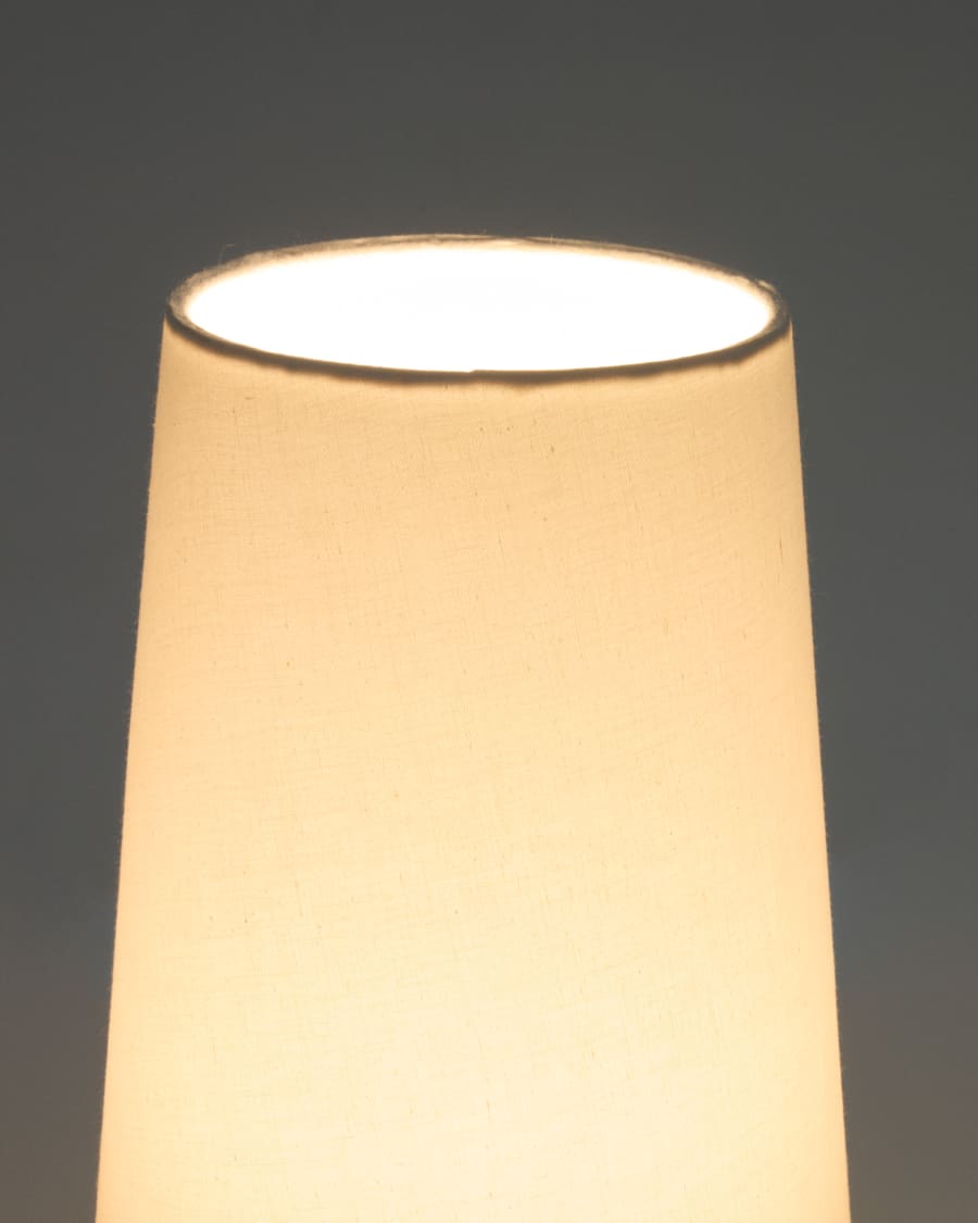 Amire table lamp made of wood in a dark finish