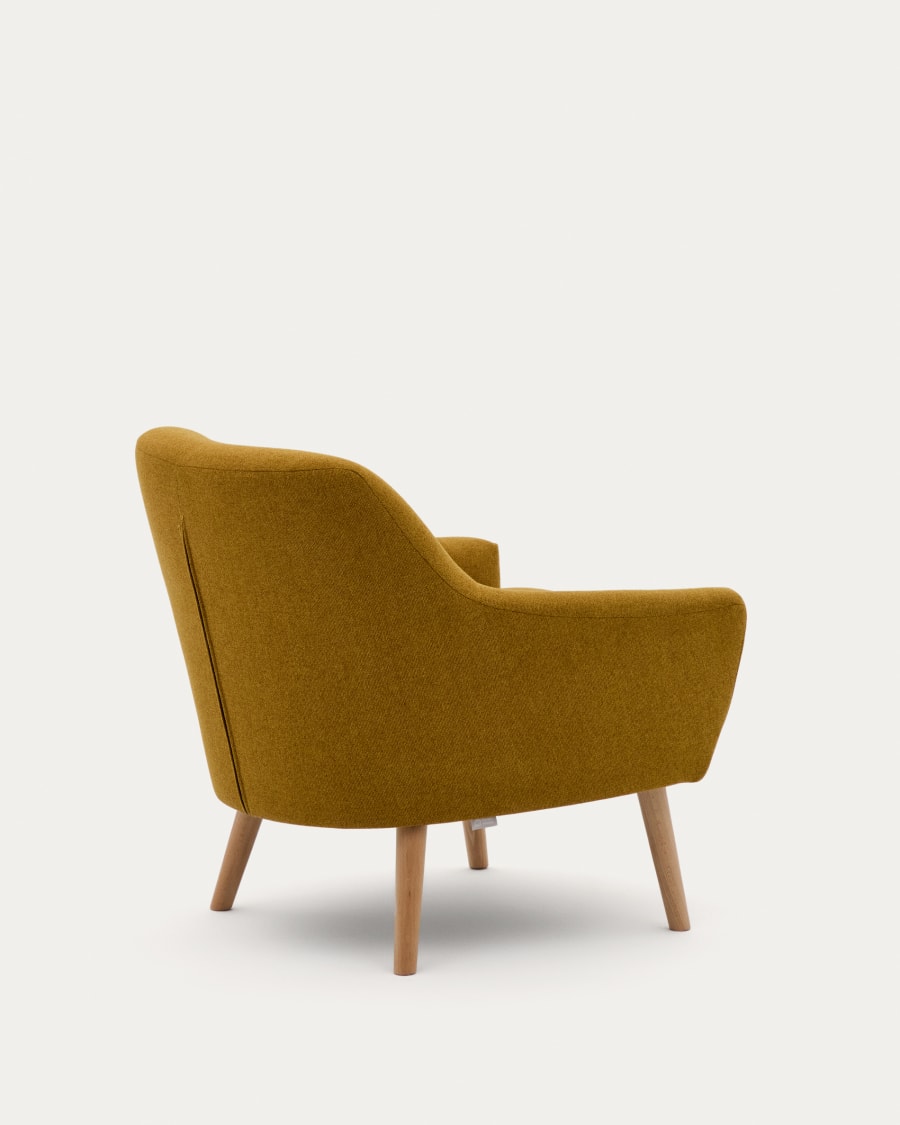 Candela mustard-coloured armchair