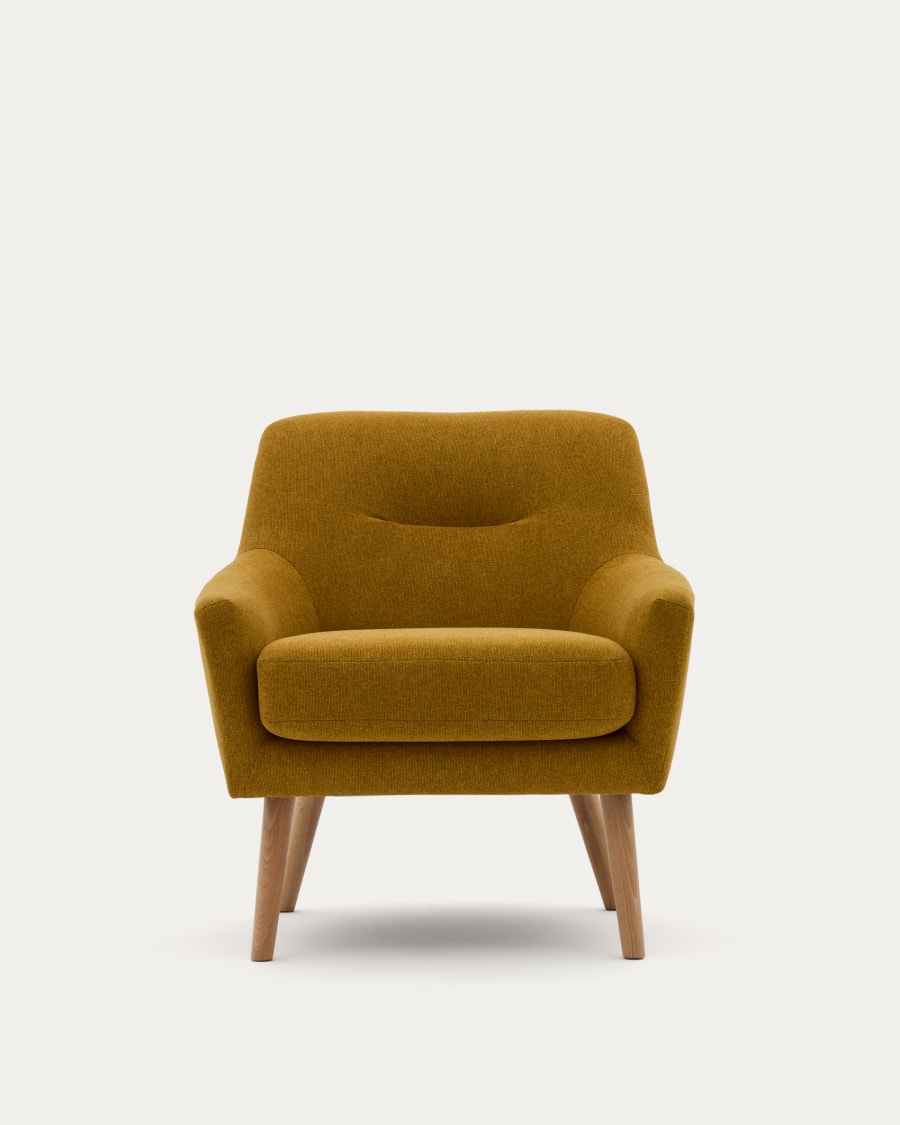 Candela mustard-coloured armchair