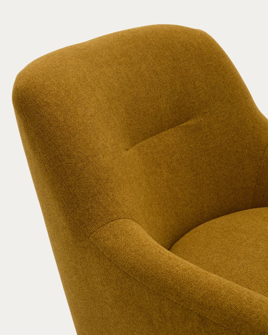 Candela mustard-coloured armchair