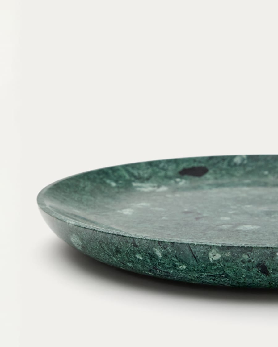 Ecin medium-sized, green marble serving plate