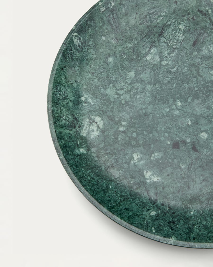 Ecin medium-sized, green marble serving plate