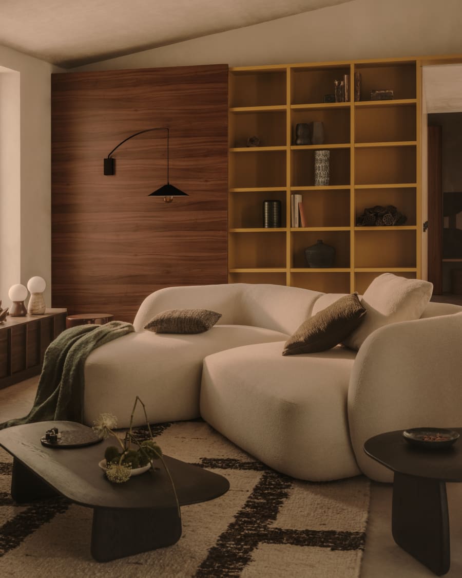 Pirita coffee table made from solid oak wood in a black finish, 146 x 56.5 cm FSC 100%