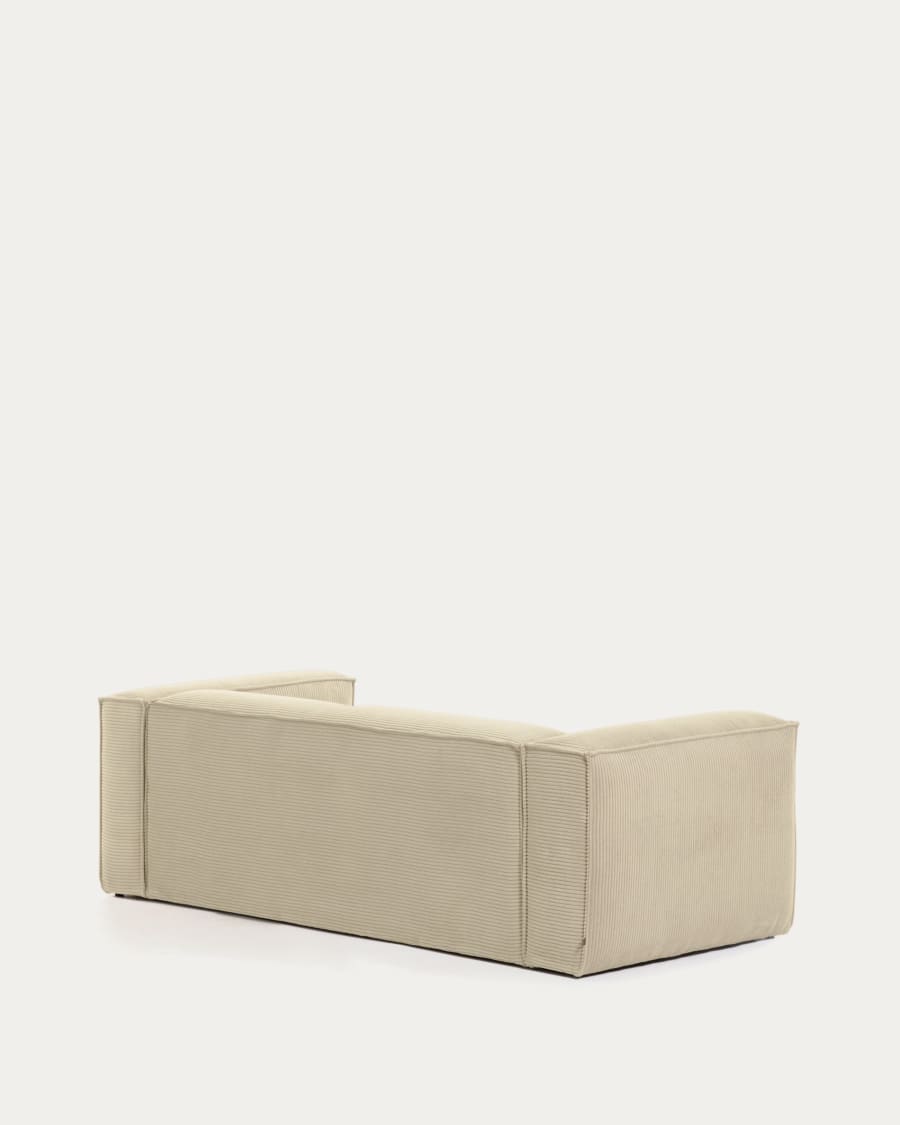Blok 2 seater sofa in beige  wide seam corduroy, 210 cm