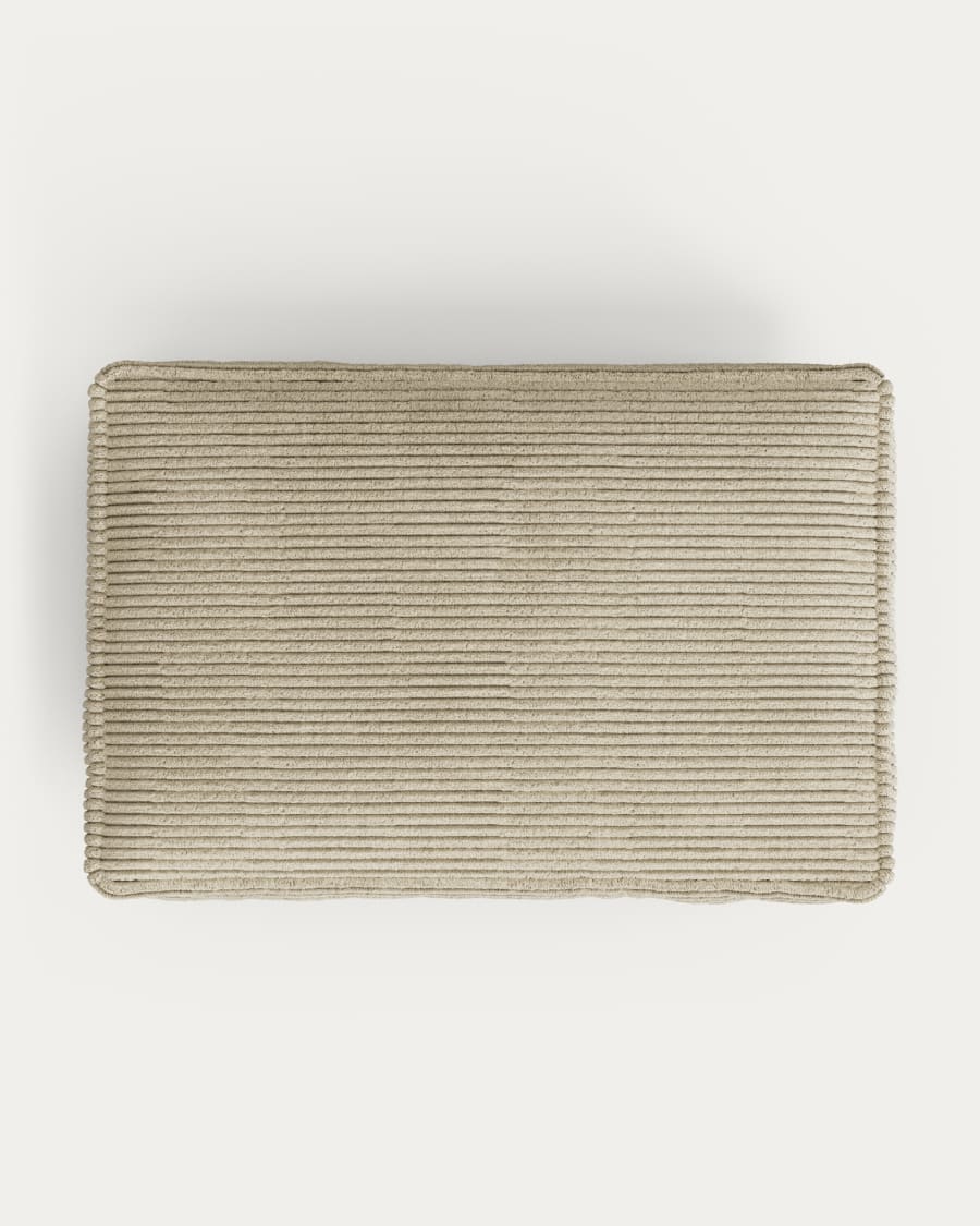 Blok cushion in beige wide seam corduroy, 40 x 60 cm