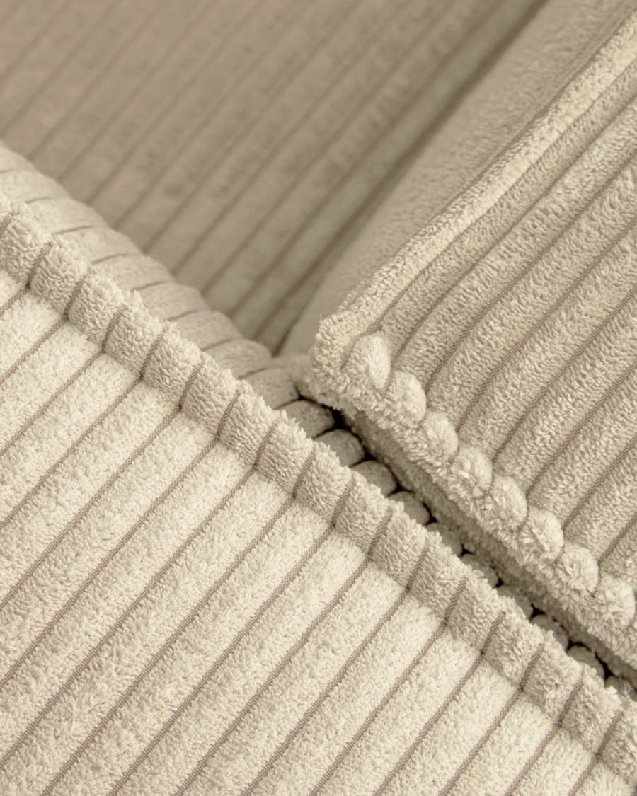 Blok 3 seater sofa in beige  wide seam corduroy, 240 cm
