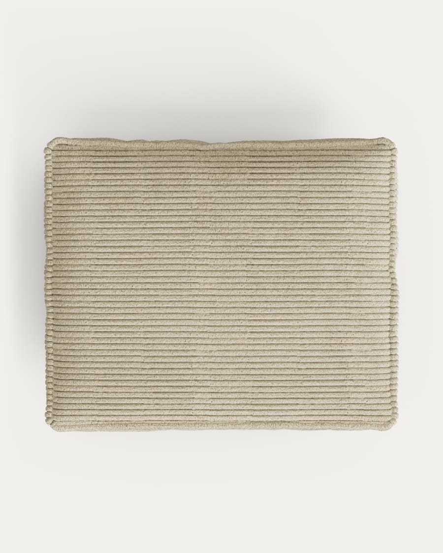Blok cushion in beige wide seam corduroy, 50 x 60 cm