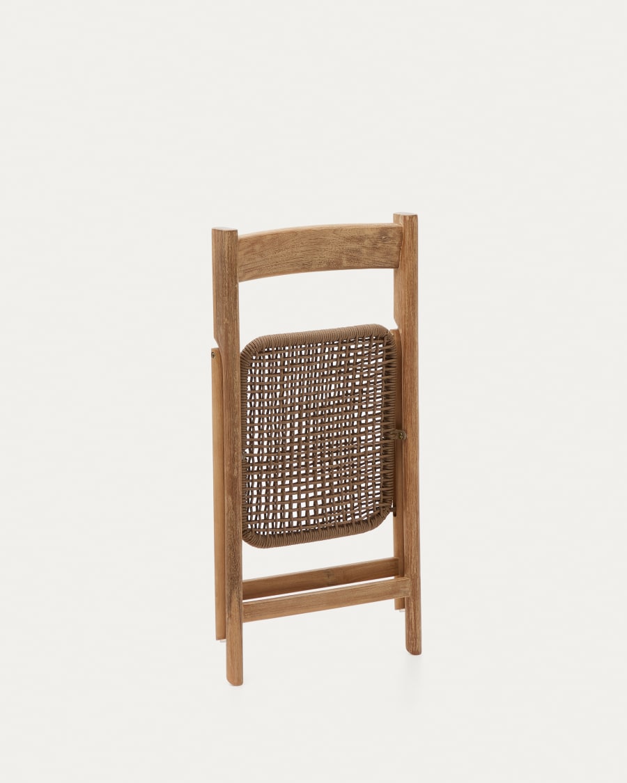 Dandara folding chair in solid acacia wood with steel