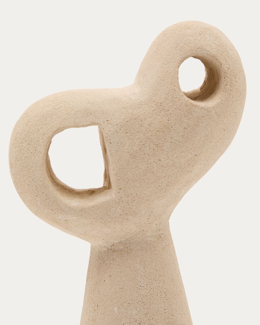 Arif set of stone sculptures in a beige and black finish, 12 cm / 23 cm