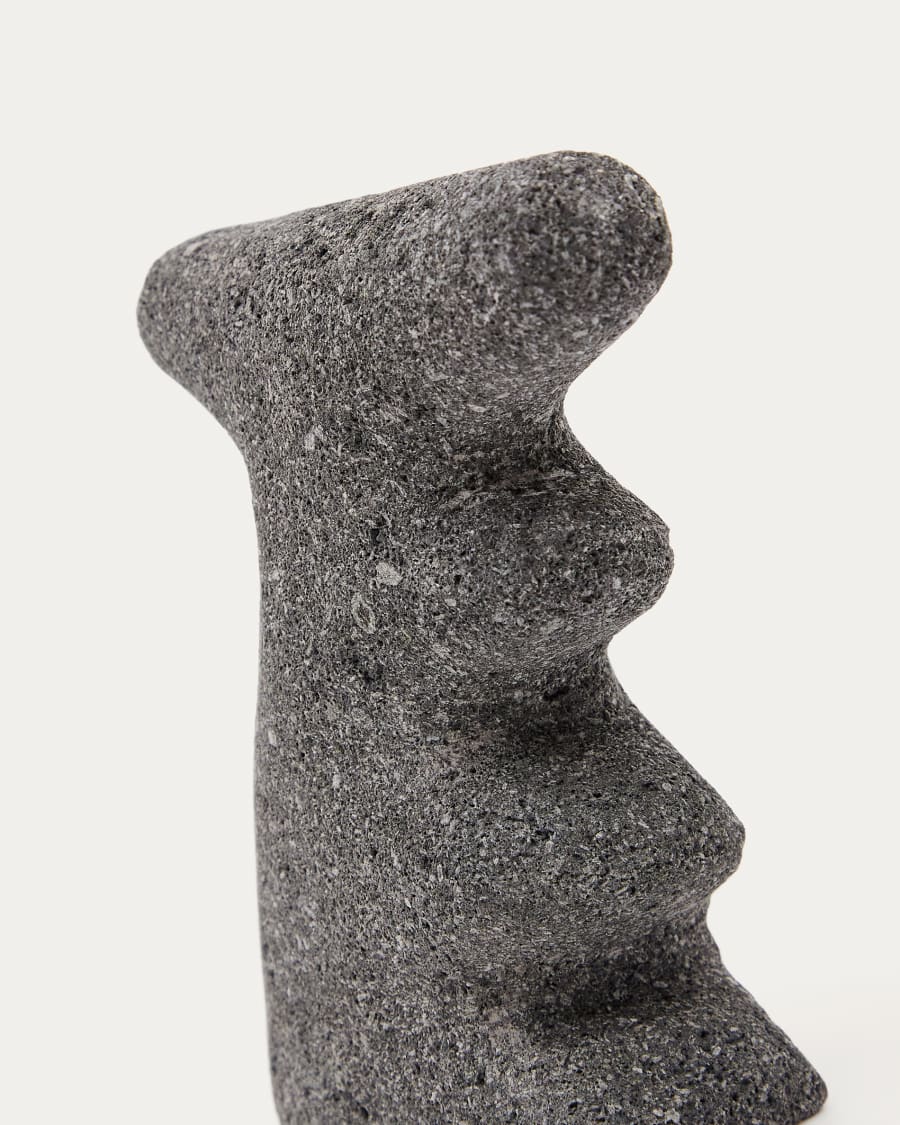 Arif set of stone sculptures in a beige and black finish, 12 cm / 23 cm