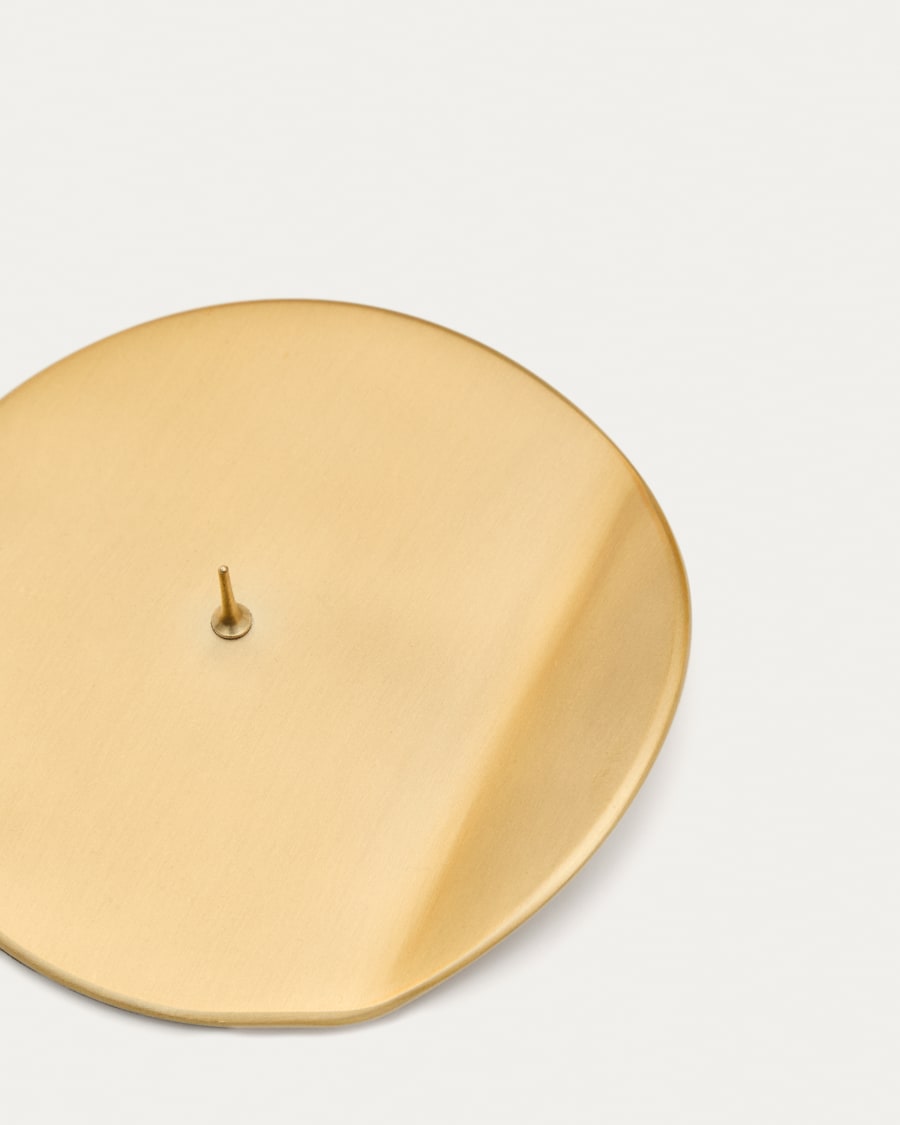 Kerzenhalter Quira aus goldfarbenem Aluminium