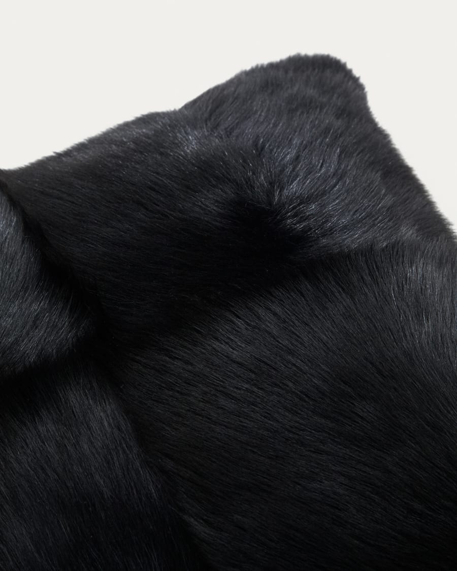 Katny black, leather cushion cover, 45 x 45 cm
