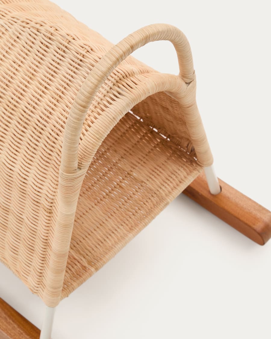 Bamban rattan and wooden rocking horse