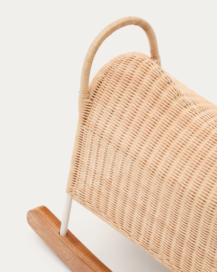 Bamban rattan and wooden rocking horse