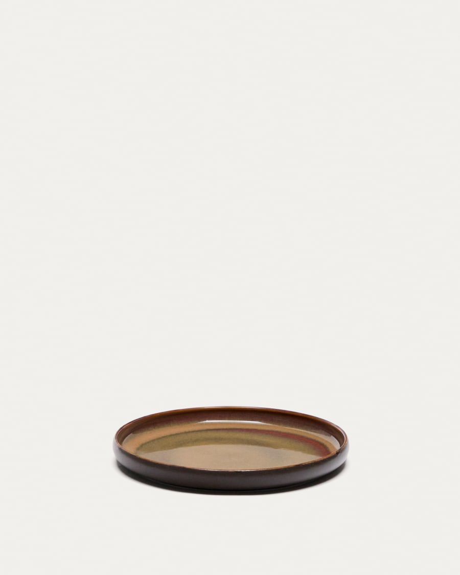 Brown ceramic Uilo dessert plate