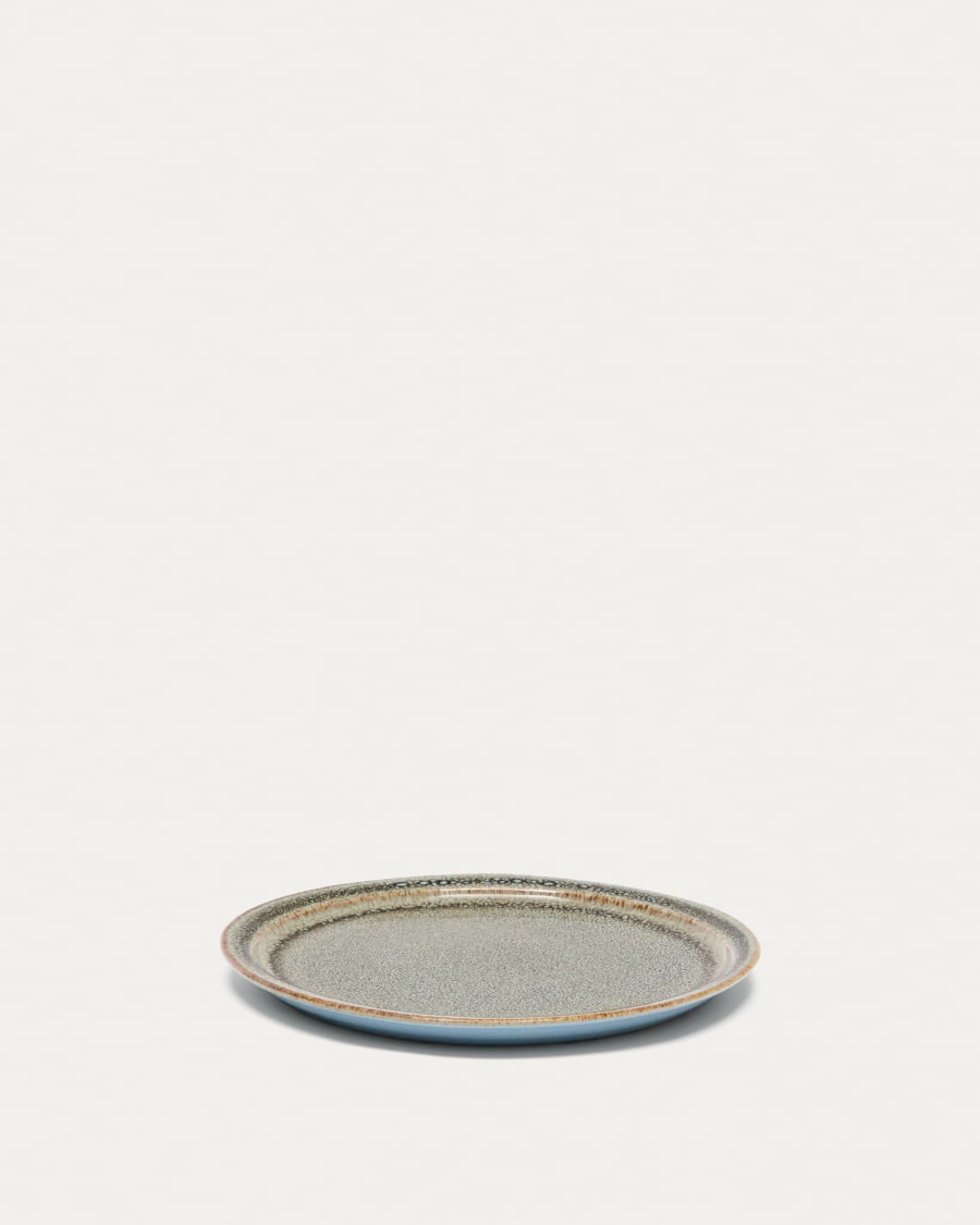 Brown ceramic Coval dessert plate