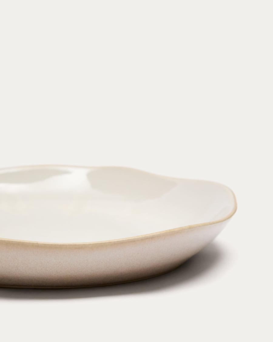 White ceramic Tiraya dessert plate