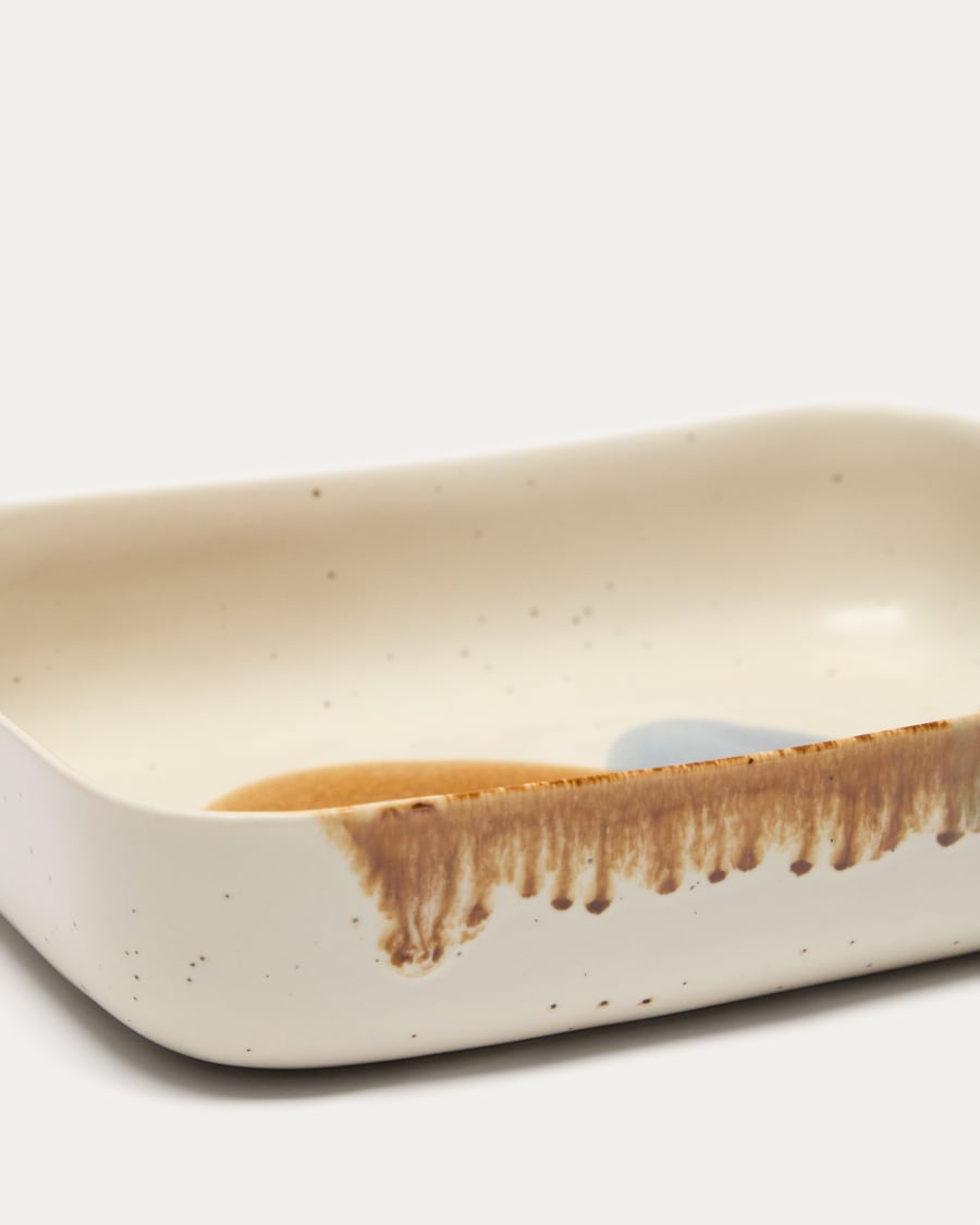 Small multicoloured ceramic Miglo oven dish