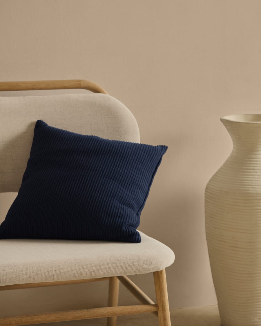Minec blue 100 cotton cushion cover 45 x 45 cm Kave Home Italy