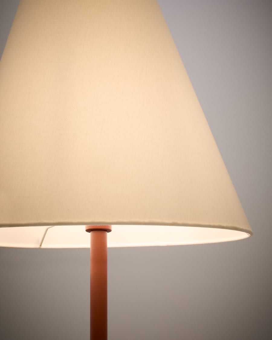 Stehlampe Navat aus Metall mit Terrakotta-Finish