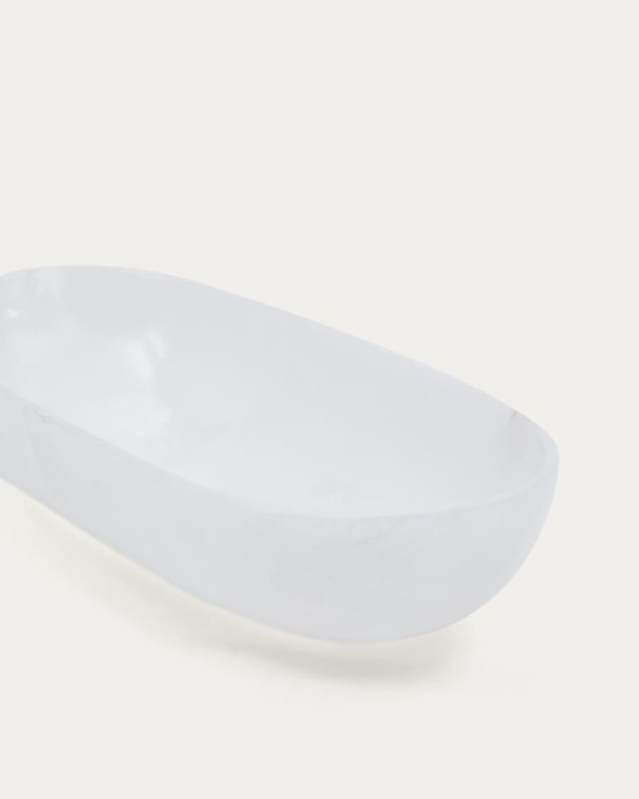 Eval white alabaster serving dish