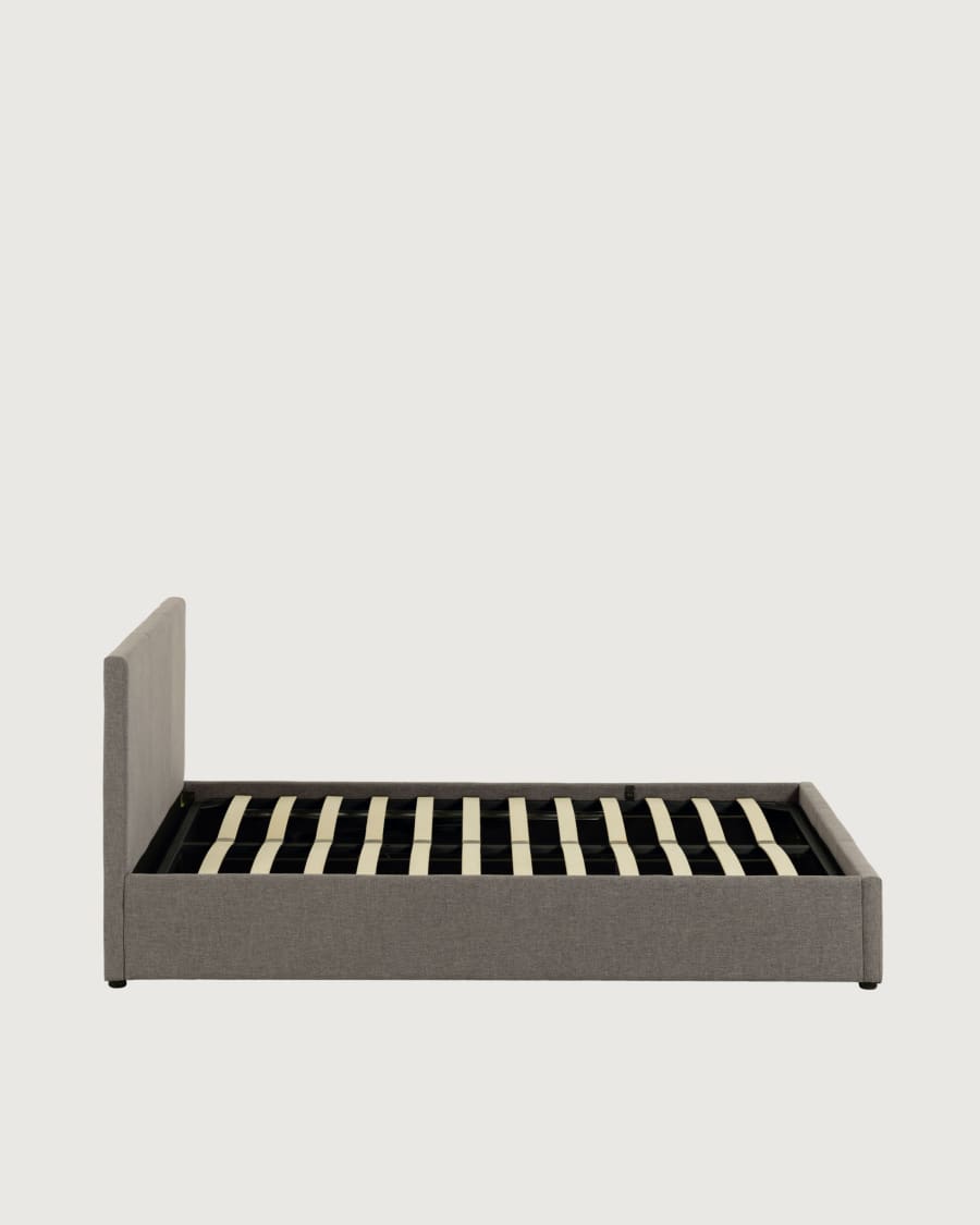 Nahiri upholstered grey ottoman bed for a 180 x 200 cm mattress