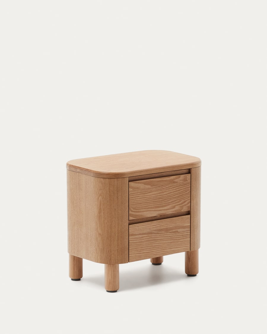 Salaya bedside table ash plywood FSC Mix Credit, 55 cm x 50 cm