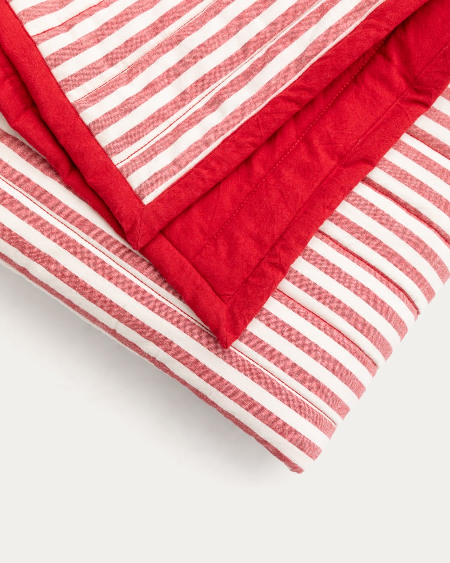 Sini red bedspread made of 100% organic cotton for 90 cm beds