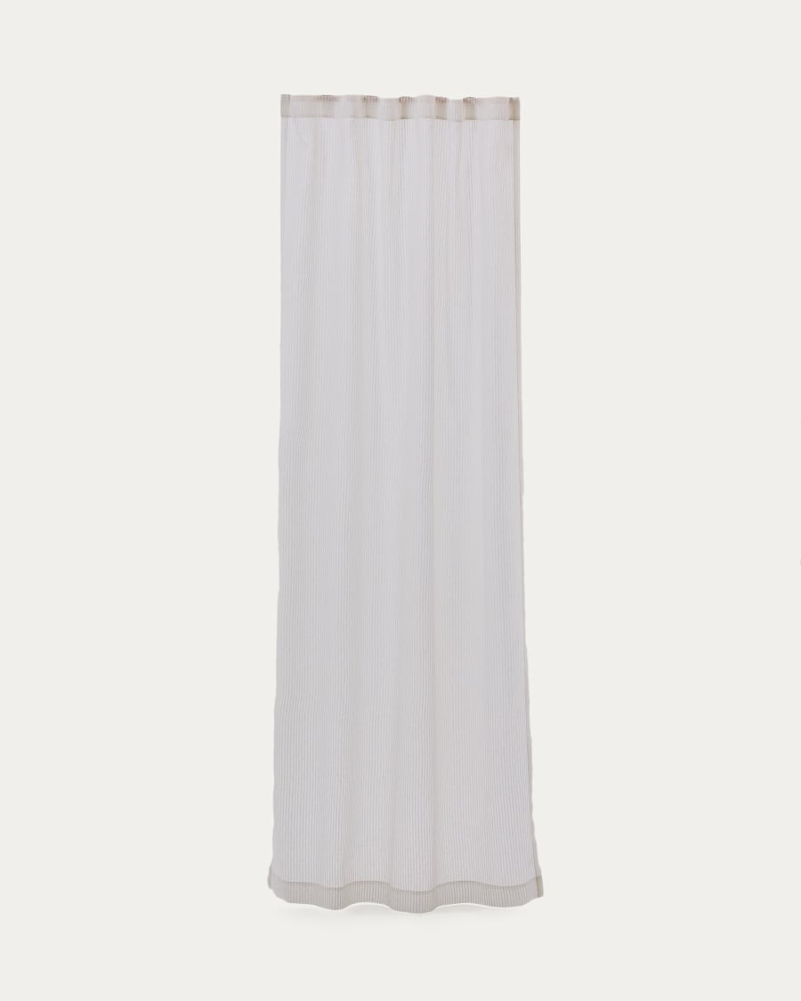 Tenda Rila con dettagli della struttura a righe écru 140 x 270 cm