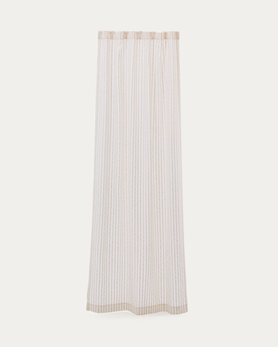 Vorhang Arami Stickereidetail aus geflochtener Jute 140 x 270 cm