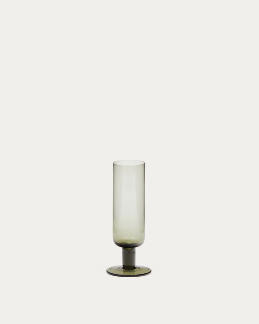 Sauky green tall wine glass, 19 cl